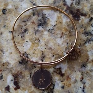 Alex and Ani "A" charm bracelet